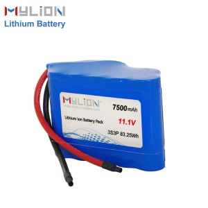 11.1V7500mah Li ion Battery
