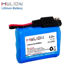 11.1V2200mAh lithium ion battery with sae plug